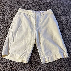 Polo Flat Front Shorts in Pale Yellow